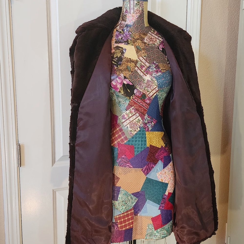 Vintage HODDERS Brown Sheared Beaver Fur Coat, Lightweight - Picture 9 of 13